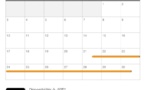 Calendrier des dates disponibles à prix réduit