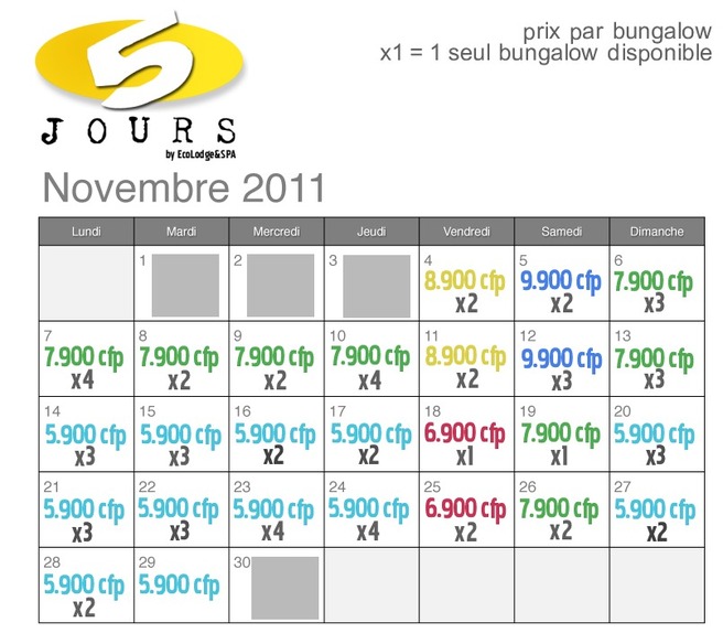 "5 JOURS" de folie sur les prix ! "5 JOURS" de folie sur les prix !