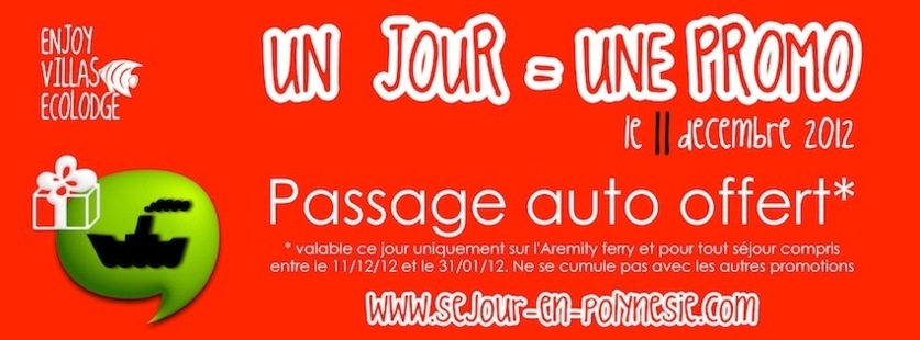 Promo ecolodge: passage auto offert